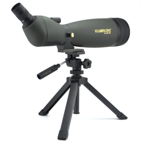 Visionking 30-90x90 Teropong Pengintai Sudut Lebar, HD BAK4 Monokular, Teropong Panduan 90x, dengan Tripod